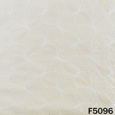 Thread Embroidered Chanderi Silk Fabric - F5096